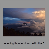 evening thunderstorm cell in the E